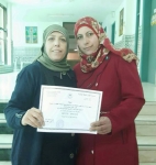 Braille course certificates were given to the parents of the blind students